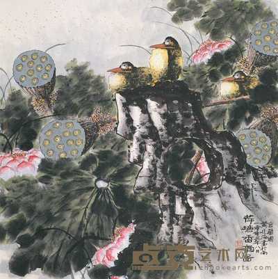 黄廷海 2003年作 荷塘香韵图 镜心 66×65.5cm